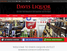 Tablet Screenshot of davisliquoroutlet.com